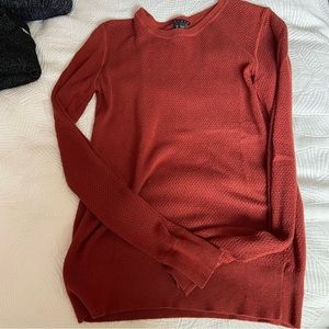 theory orange/red sweater